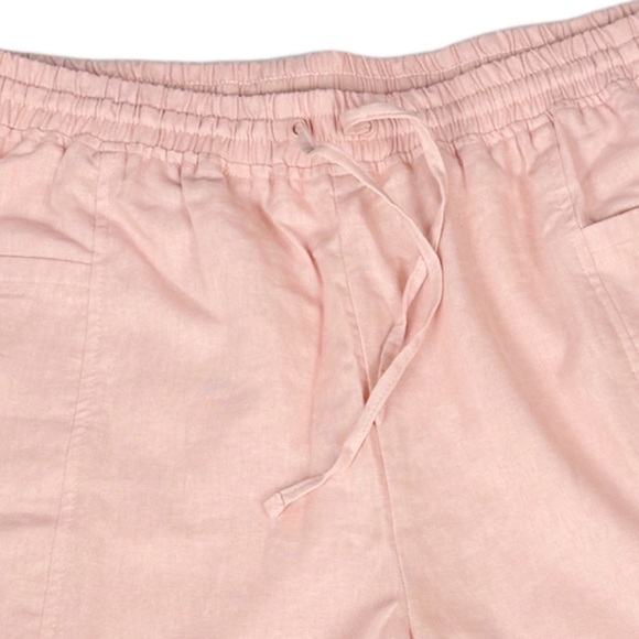 Gloria Vanderbilt Jenna Bermuda Shorts Pastel Pink Linen Size: 2X - Picture 7 of 12